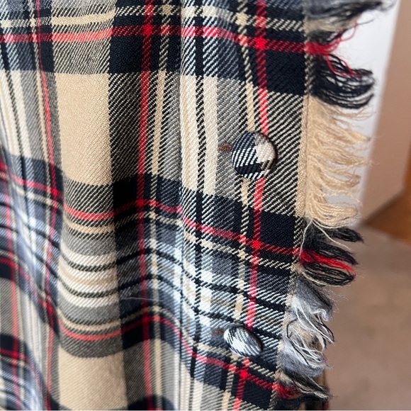 ALJEAN Vintage Pure Virgin Wool Tartan Plaid Midi Skirt - Picture 11 of 11